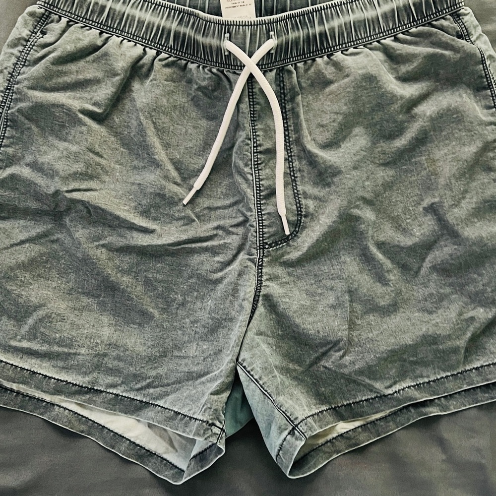 Cigarette swim trunks. Mens summer style. Short length